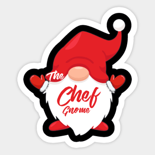 The Chef Gnome Matching Family Christmas Pajama Sticker